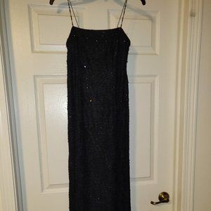 Kay Unger Black Beaded Gown